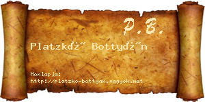 Platzkó Bottyán névjegykártya